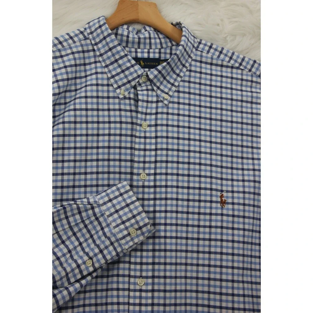 Polo Ralph Lauren Men's 3XLT Classic Fit Long Sleeve Button Up Shirt Cotton Pony